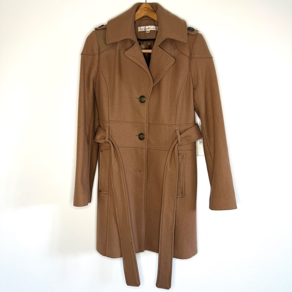 Kenneth Cole Tan Wool Pea Coat